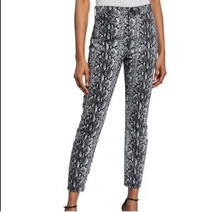 Alice + Olivia Jeans Good High Rise Skinny Jeans Snake Print Black White size 27